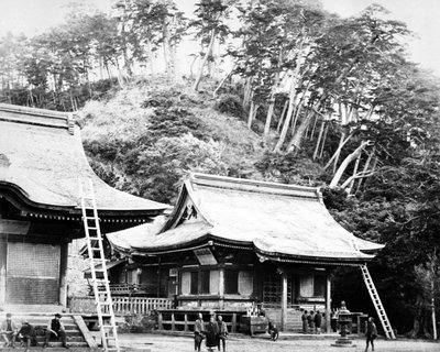 Ein Tempel in Kamakura, ca. 1867 von Felice Beato